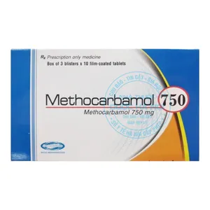 Thuốc Methocarbamol 750mg điều trị các rối loạn cơ xương cấp tính( 1 hộp x 30 viên )