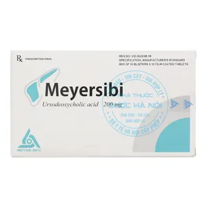 Thuốc Meyersibi 200mg điều trị các bệnh gan mật, đặc biệt như xơ gan mật và sỏi cholesterol (1 hộp 10 vỉ x 10 viên )