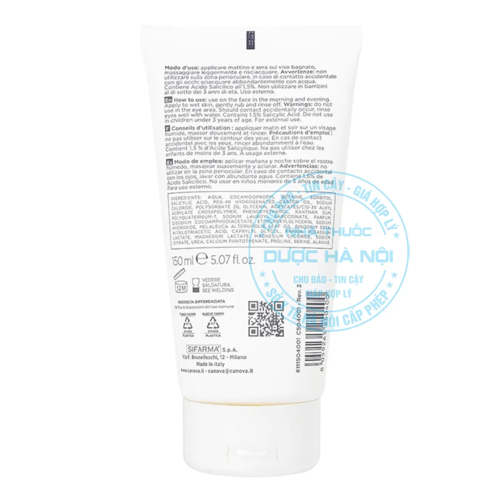 Sữa rửa mặt Canova Salipil