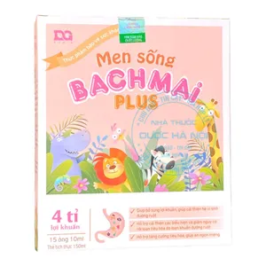 Men Sống Bạch Mai Plus hỗ trợ hệ tiêu hóa, tăng cường đề kháng ( 1 hộp 15 ống )