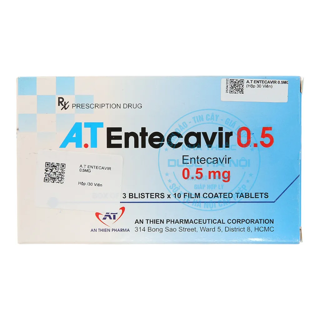 Thuốc A.T Entecavir 0.5mg