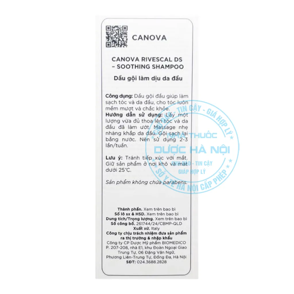 Dầu gội Canova Rivescal DS