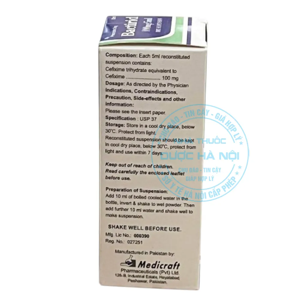 Thuốc Bactirid 100mg/5ml