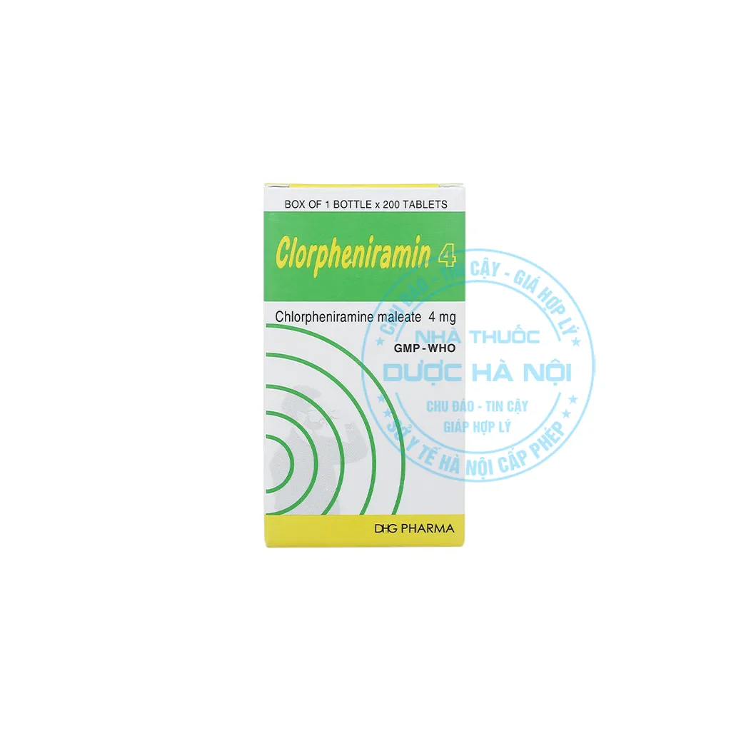 Thuốc Clorpheniramin 4mg DHG