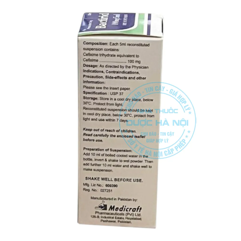 Thuốc Bactirid 100mg/5ml