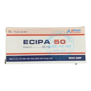 Thuốc Ecipa 50 điều trị bệnh lý về tĩnh mạch mang lại hiệu quả rõ rệt ( 1 hộp x 5 vỉ x 10 viên )