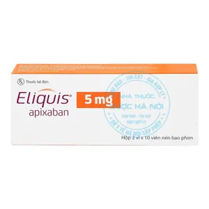 Thuốc Eliquis 5mg phòng ngừa và điều trị nhiều loại huyết khối ( 1 hộp 2 vỉ x 10 viên )