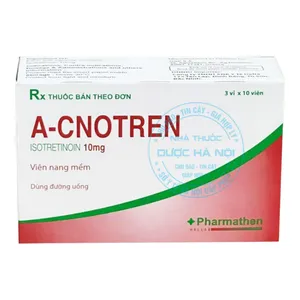 Thuốc A-Cnotren 10mg điều trị mụn trứng cá nặng hiệu quả cao ( hộp 3 vỉ x 10 viên )