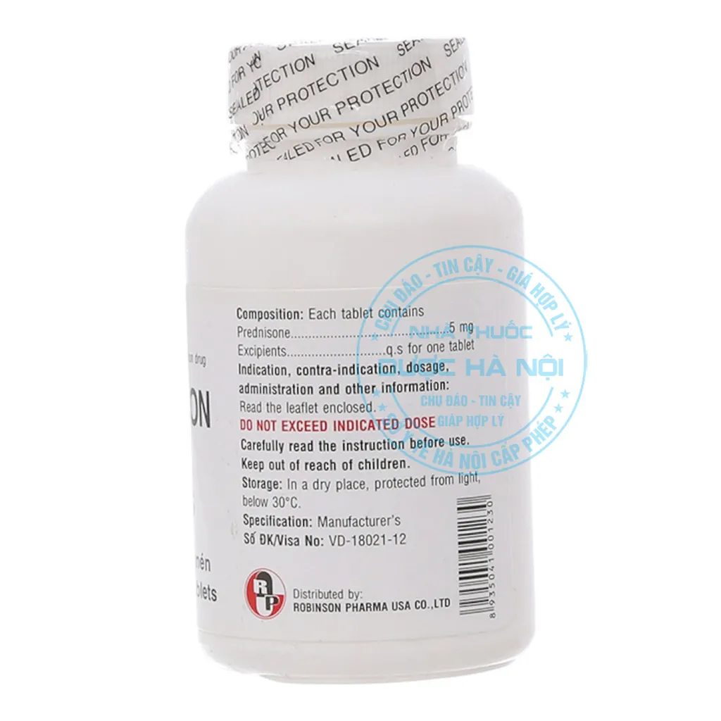 Thuốc Prednisolon 5mg