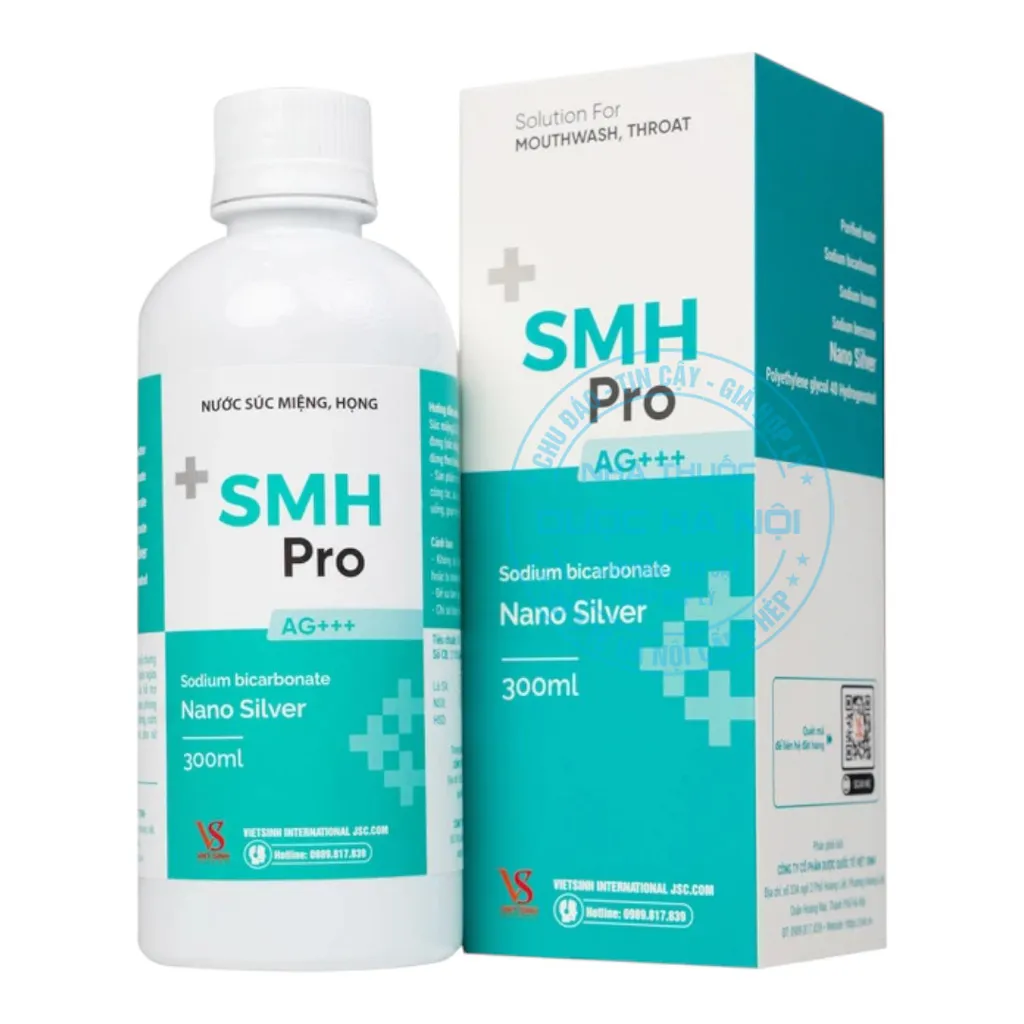 Nước súc miệng họng SMH Pro Ag+++