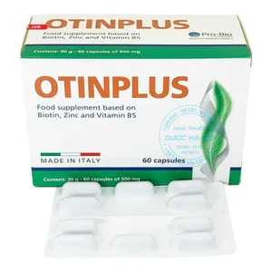Viên uống Otinplus bổ sung Biotin, Kẽm và Vitamin B5 hỗ trợ cơ thể  ( hộp 60 viên )