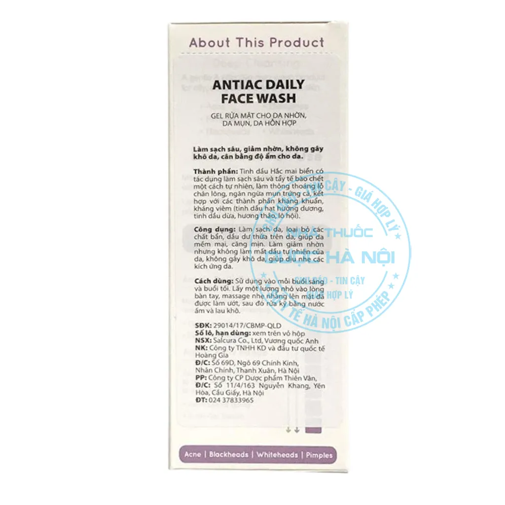 Sữa rửa mặt Antiac Daily