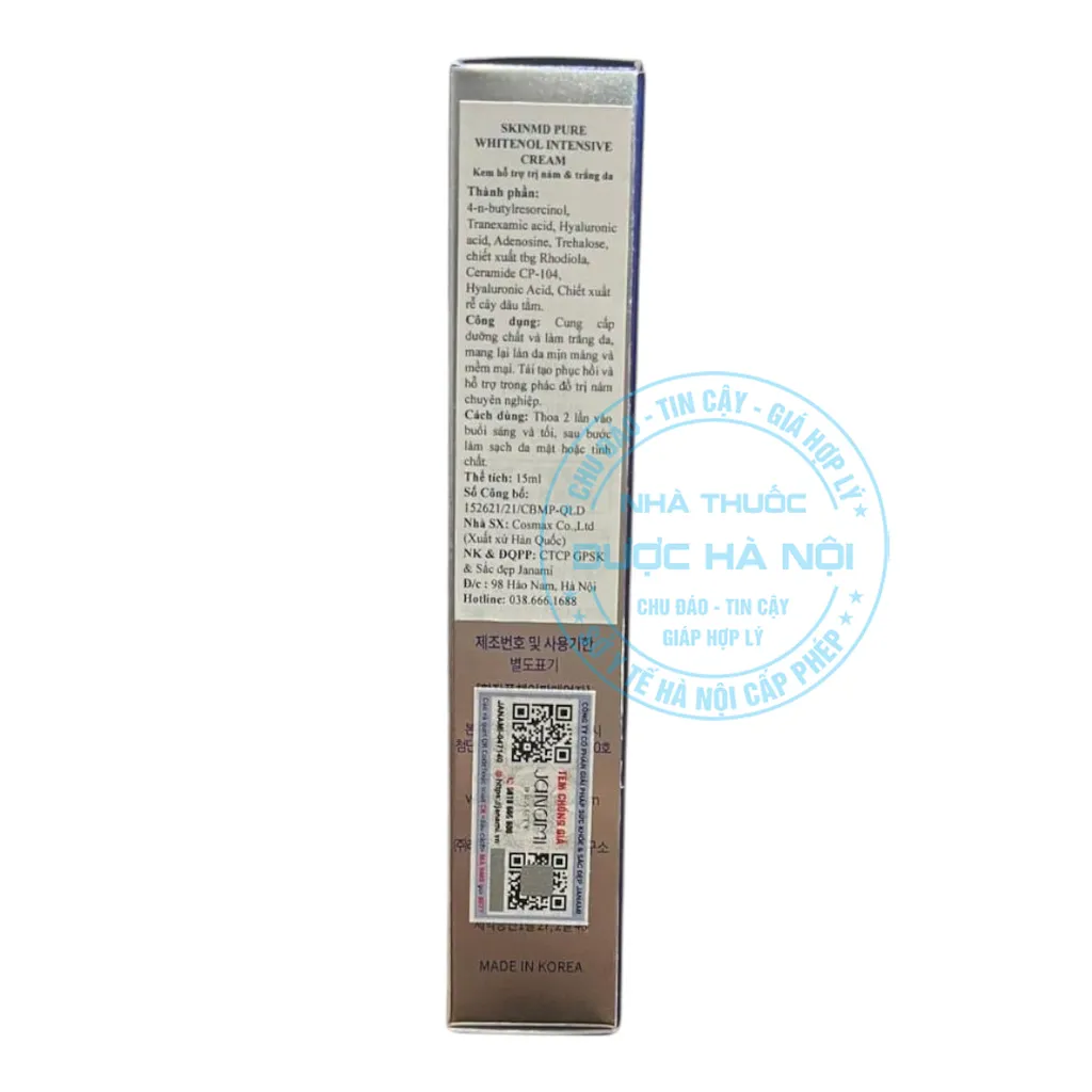Kem dưỡng da Pure Whitenol Intensive Cream