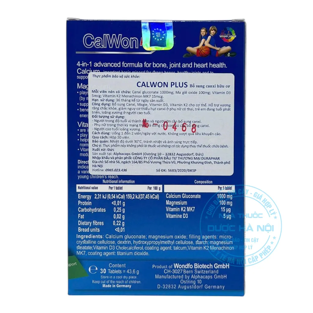 Viên uống Calwon Plus