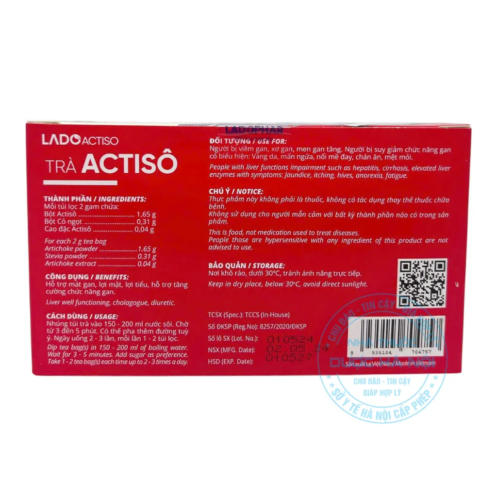 Siro Lado actiso hỗ trợ mát gan, lợi mật, lợi tiểu