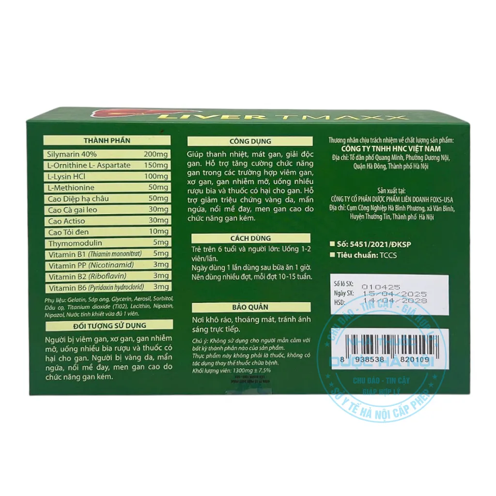 Viên uống Liver Tmaxx