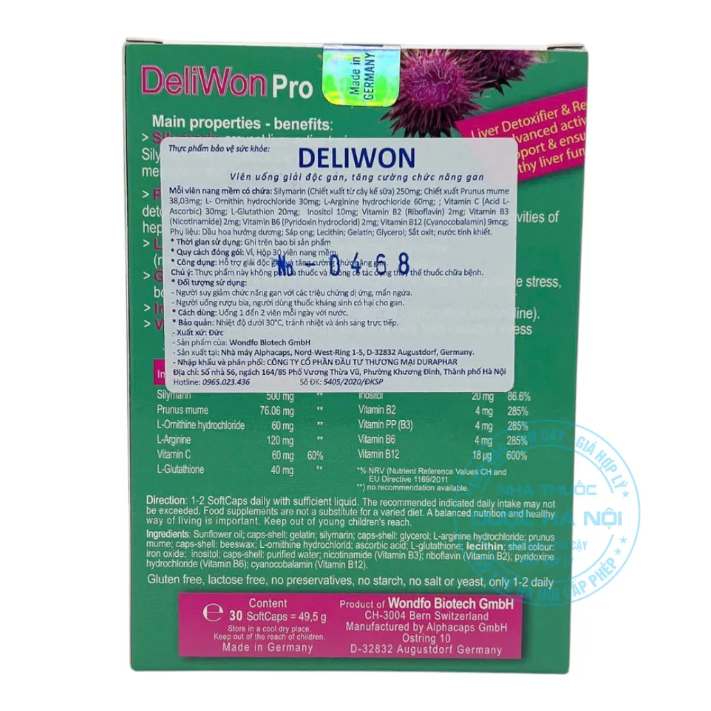 Viên uống Deliwon Pro