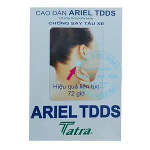 Cao dán Ariel TDDS phòng tránh các triệu chứng say tàu, xe, máy bay