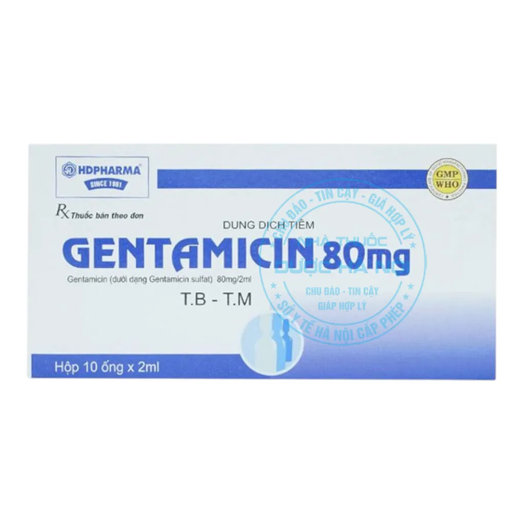 Dung dịch tiêm Gentamicin 80mg