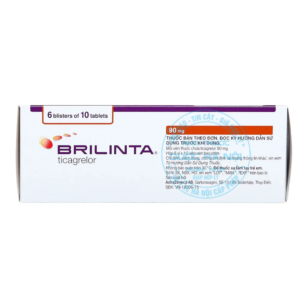 Thuốc Brilinta 90mgThuốc Brilinta 90mg