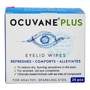 Gạc lau mi Ocuvane Plus bảo vệ và chăm sóc vùng mắt toàn diện ( hộp 24 gói )