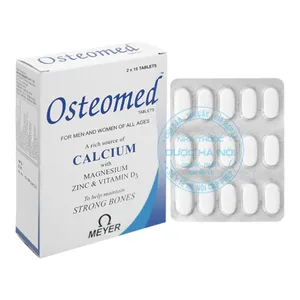 Thuốc Osteomed bổ sung các khoáng chất thiết yếu như Calcium, Magie, Kẽm và Vitamin D3 ( hộp 2 vỉ x 15 viên )