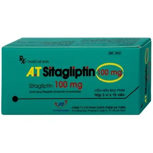 Thuốc A.T Sitagliptin 100 mg điều trị đái tháo đường type 2 ( hộp 30v )