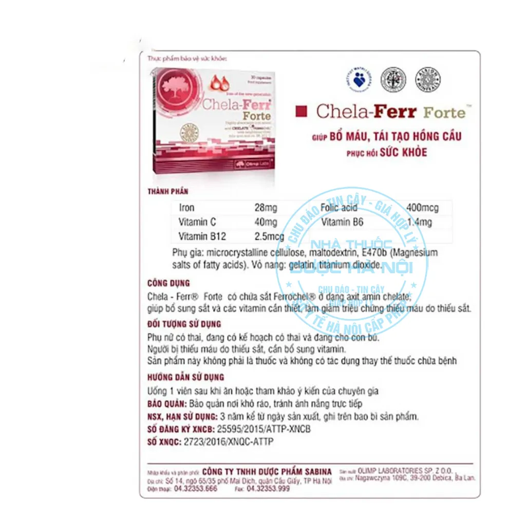 Viên uống Chela-Ferr Bio-Complex