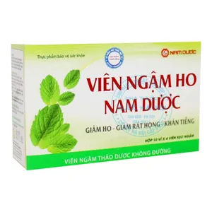 Viên ngậm ho Nam Dược giảm ho nhanh chóng, làm dịu cổ họng ( hộp 10 vỉ x 4 viên )