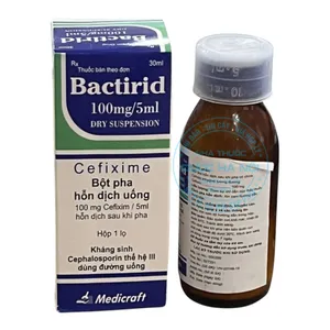 Thuốc Bactirid 100mg/5ml 60ml điều trị các bệnh nhiễm trùng ở trẻ nhỏ và người lớn