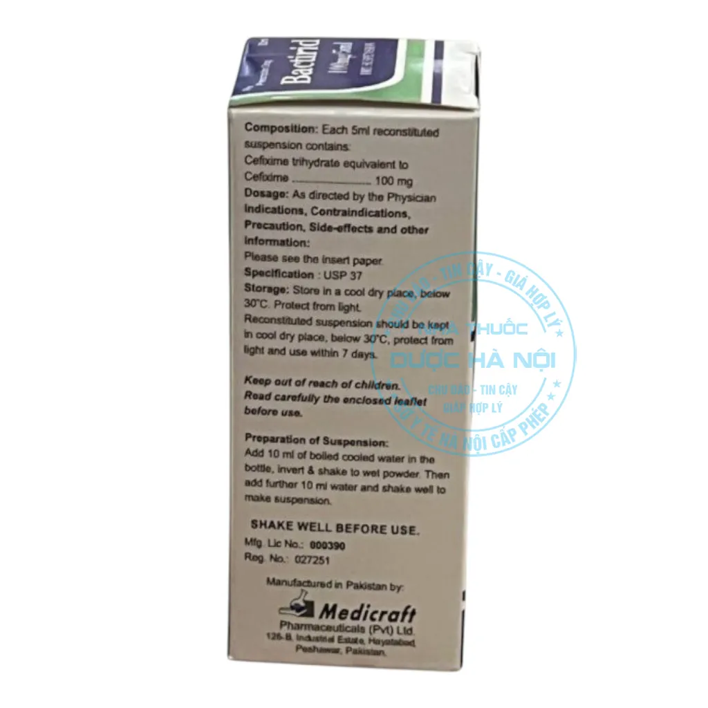 Thuốc Bactirid 100mg/5ml 60ml