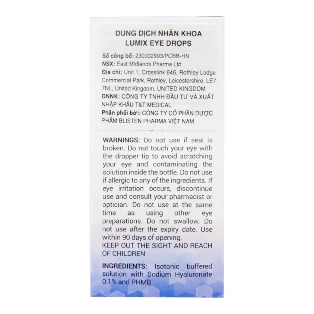 Nhỏ mắt Lumix 0.1%