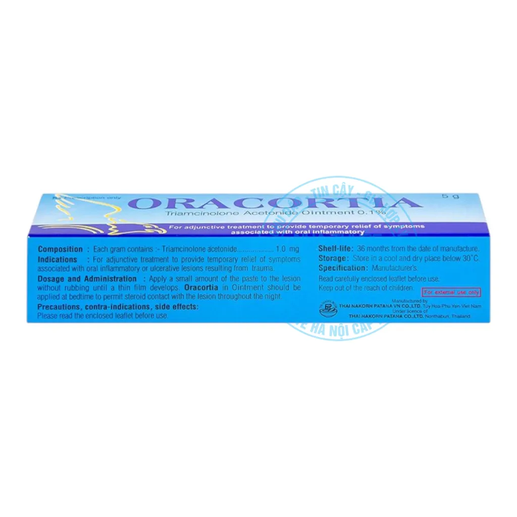 Thuốc mỡ Oracortia 0.1%
