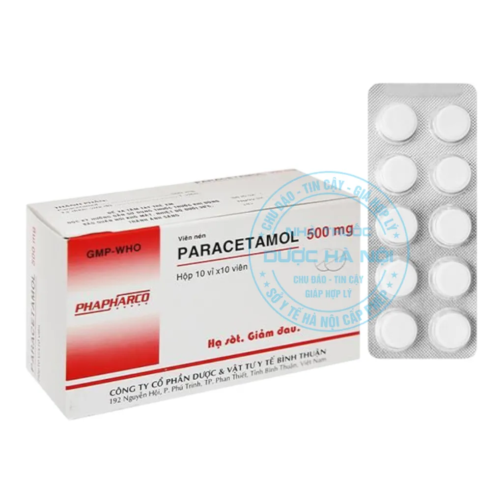 Thuốc Paracetamol 500mg Phapharco