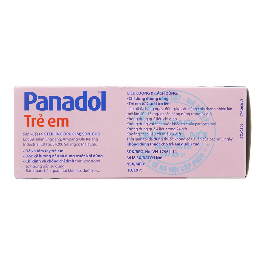 Thuốc Panadol Trẻ Em