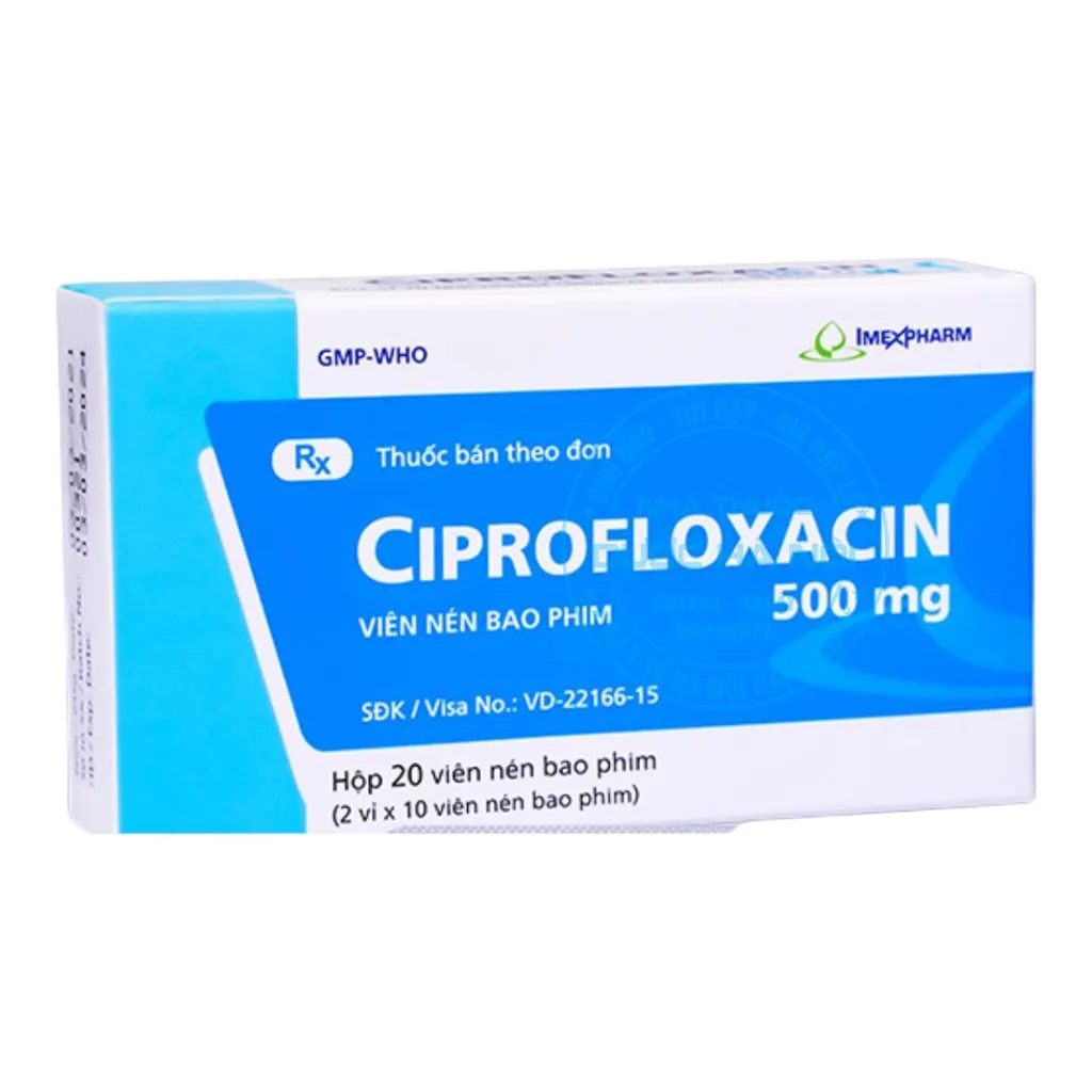 Thuốc Ciprofloxacin 500mg Imexpharm