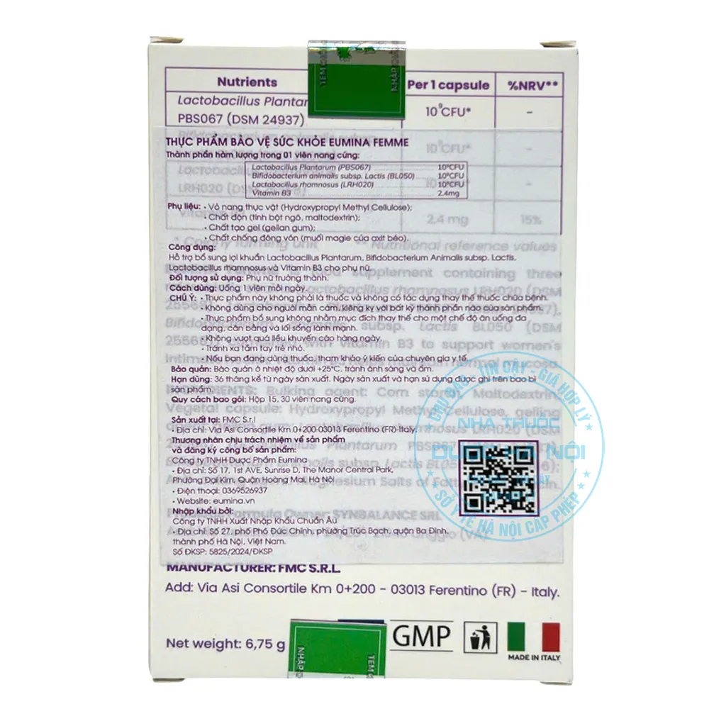 Viên đặt Eumina Femme