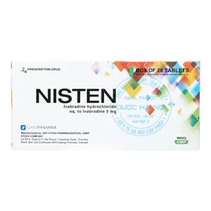 Thuốc Nisten 5mg điều trị các bệnh lý tim mạch kiểm soát nhịp tim ( 1 Hộp x 28 viên)