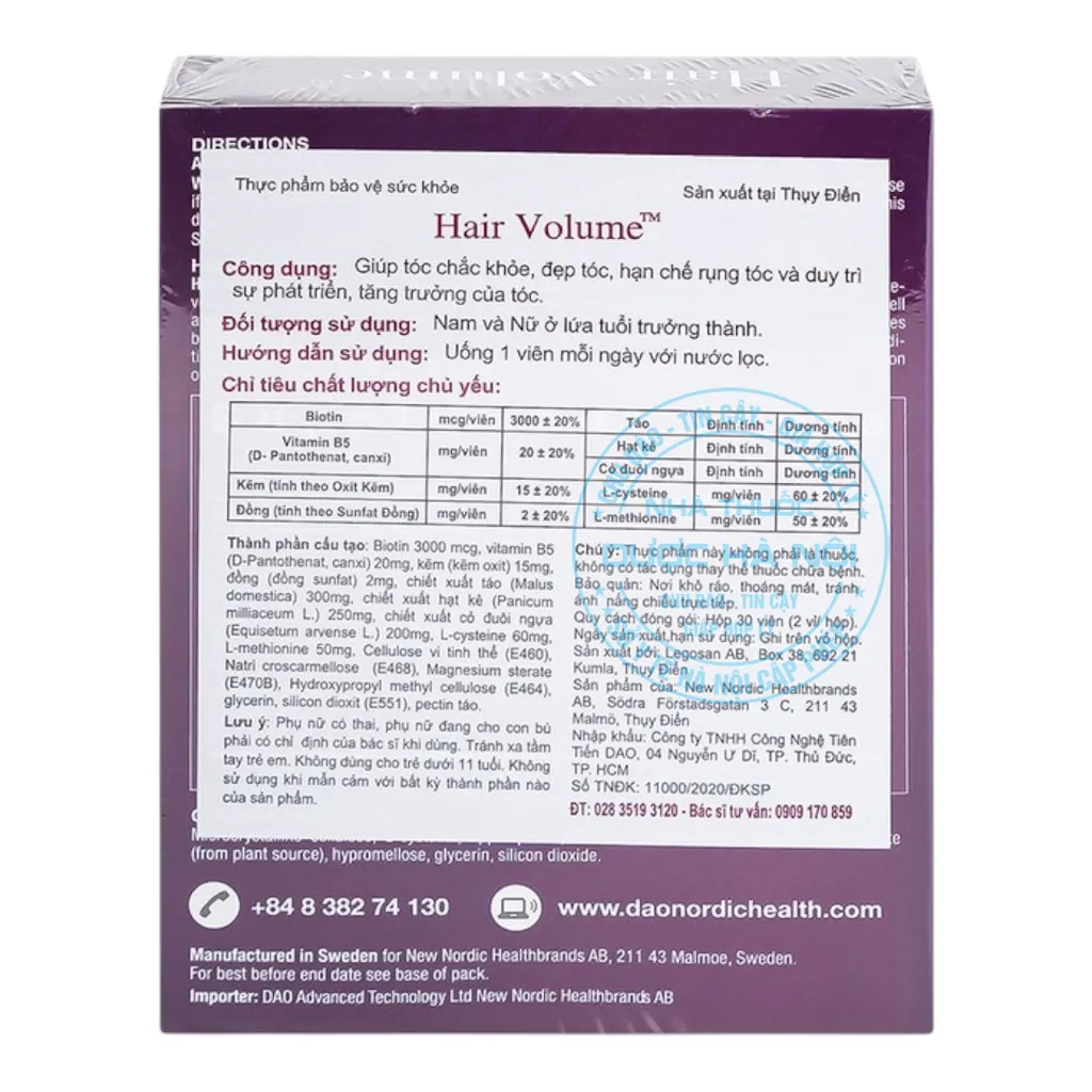 Viên uống Hair Volume