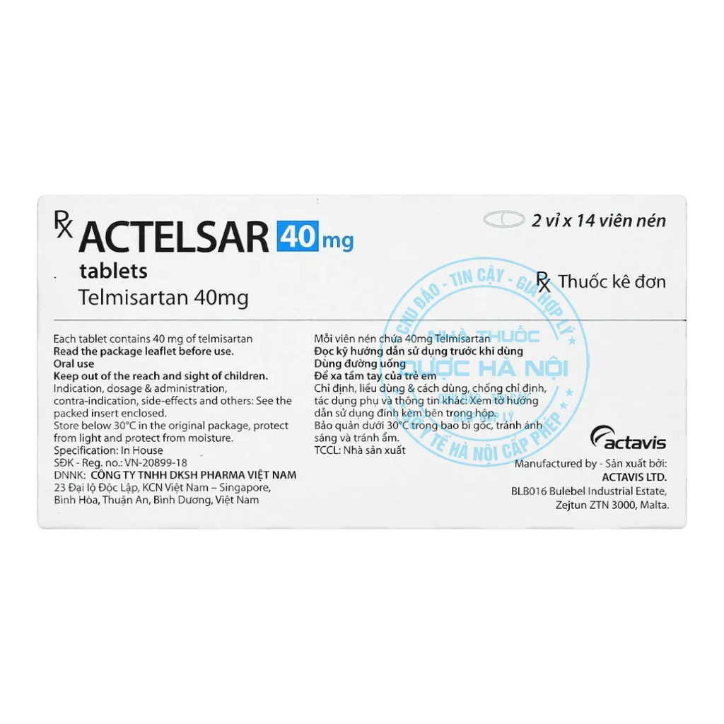 Thuốc Actelsar 40mg