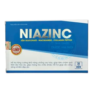 Viên uống Niazinc cải thiện sức khoẻ và sắc đẹp nhờ bổ sung kẽm ( 1 Hộp x 30 viên)