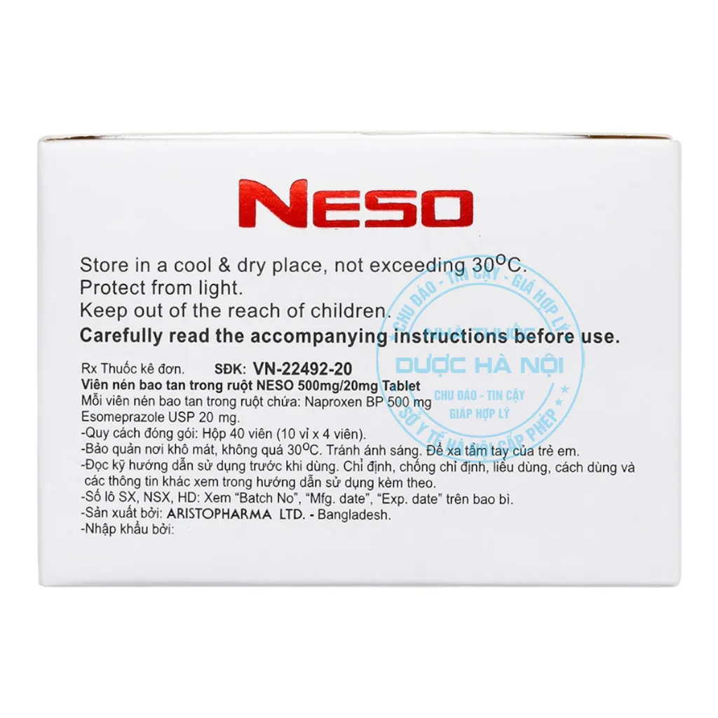 Thuốc Neso 500mg/20mg