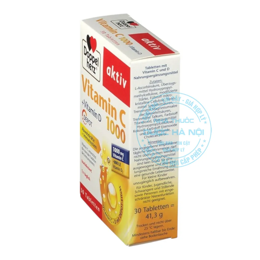 Viên uống DoppelHerz Vitamin C 1000