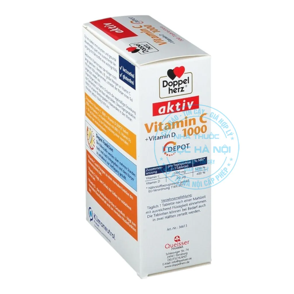 Viên uống DoppelHerz Vitamin C 1000