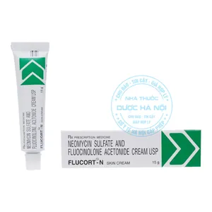 Kem Flucort-N điều trị hiệu quả các bệnh viêm da có kèm nhiễm khuẩn ( tupe 15g )