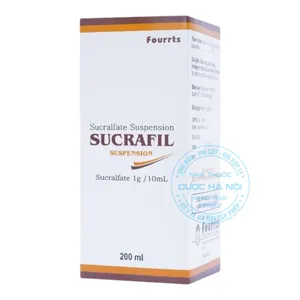 Thuốc Sucrafil 1g/10ml bảo vệ niêm mạc dạ dày và hỗ trợ điều trị các vết loét dạ dày( chai 200ml )