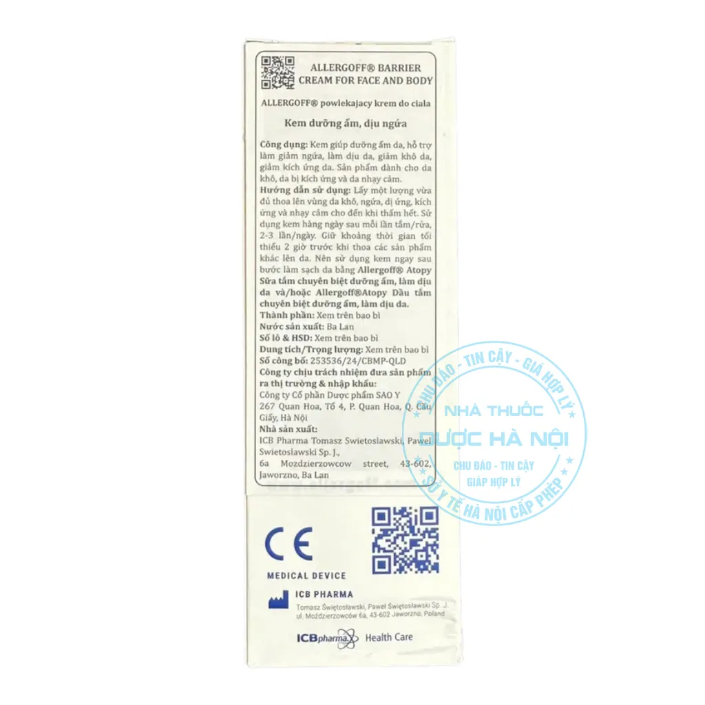 Kem dưỡng ẩm Allergoff Atopy Cream