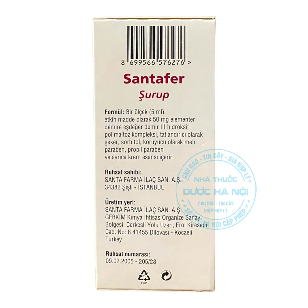Thuốc siro Santafer 50mg/5ml