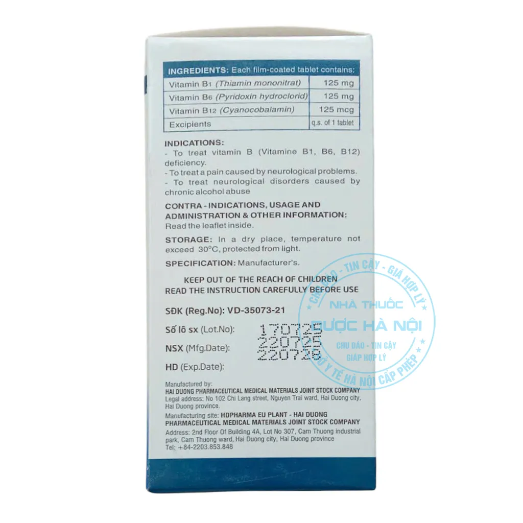 Vitamin B1-B6-B12 HDPharma