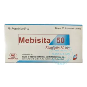 Thuốc Mebisita 50 điều trị đái tháo đường type 2 có hiệu quả rõ rệt (Hộp 30viên)